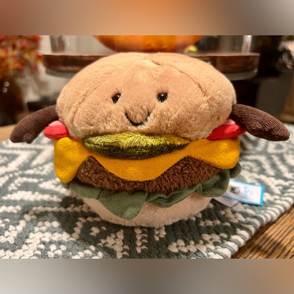 Jellycat Other - JELLYCAT AMUSEABLES - NWT CHEESEBURGER PLUSHIE! OUT OF STOCK COLLECTIBLE!